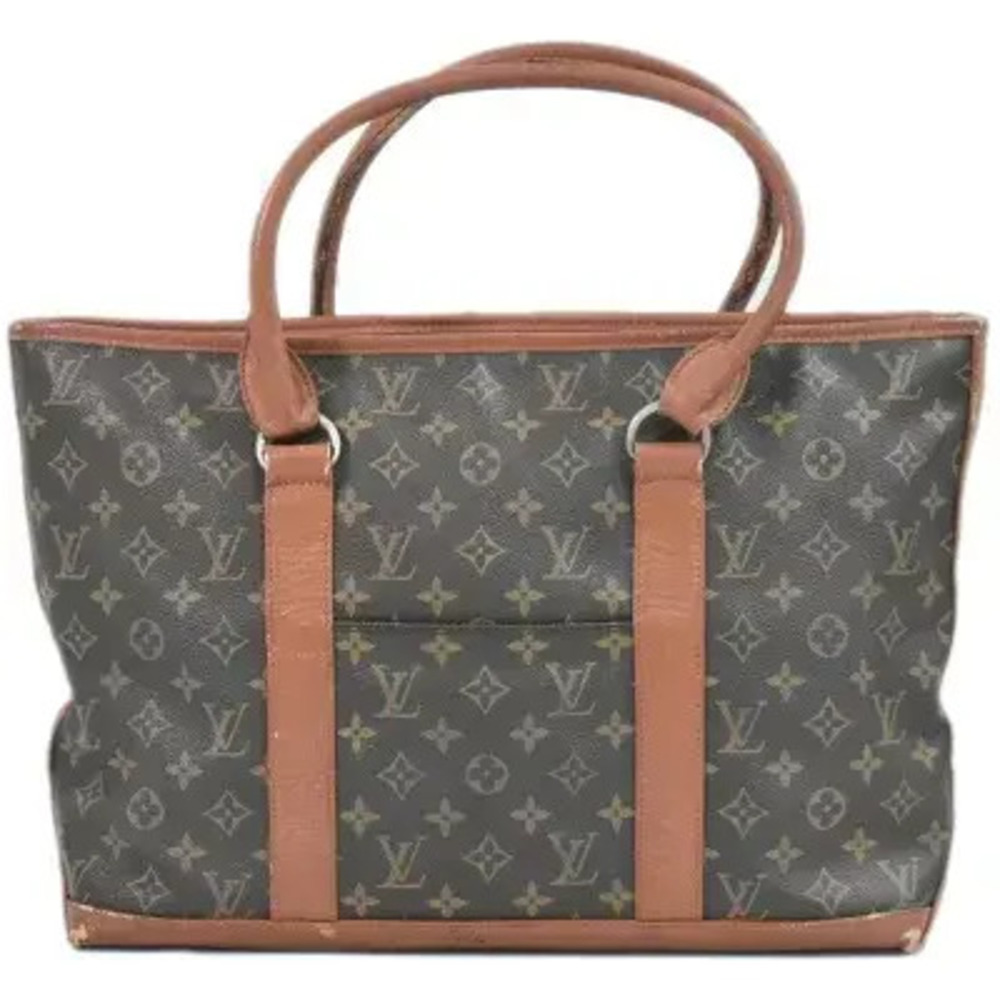 Louis Vuitton LV Weekend Monogram Tote Bag Canvas Leather Brown